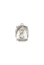 Bliss St. Christopher Medal - Square, Sterling Silver