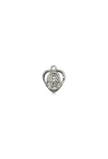 Bliss Miraculous Medal Open Heart, Sterling Silver