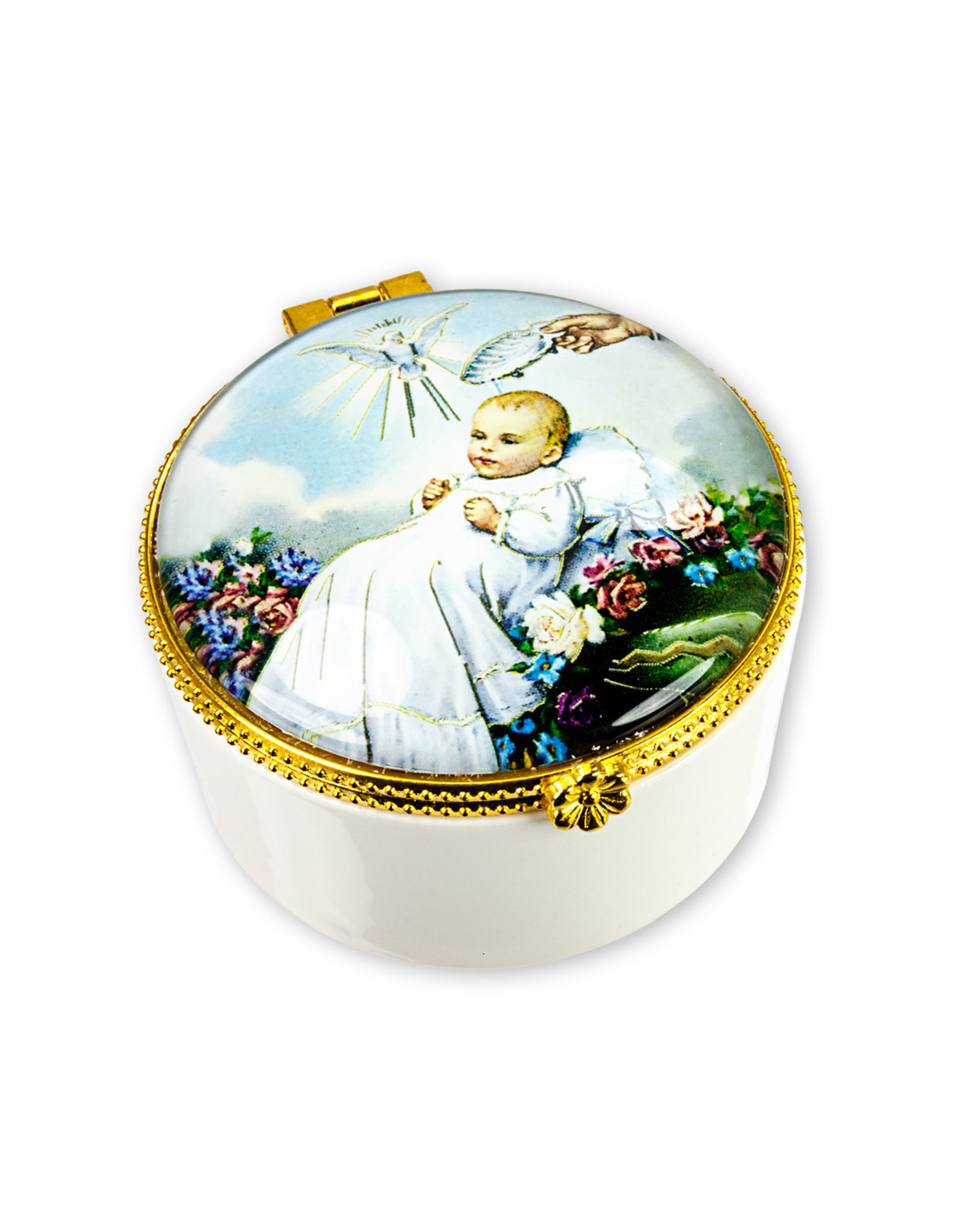 Hirten Baptism Porcelain Rosary Box
