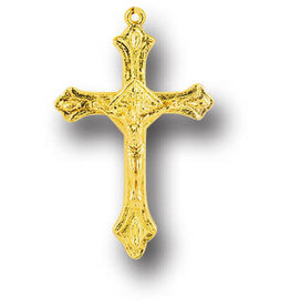 Hirten Medal Crucifix 1" Gold