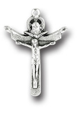 Hirten Medal Crucifix 1.25" Trinity Silver