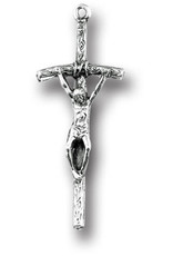 Hirten Medal Crucifix 1.5" Papal Silver
