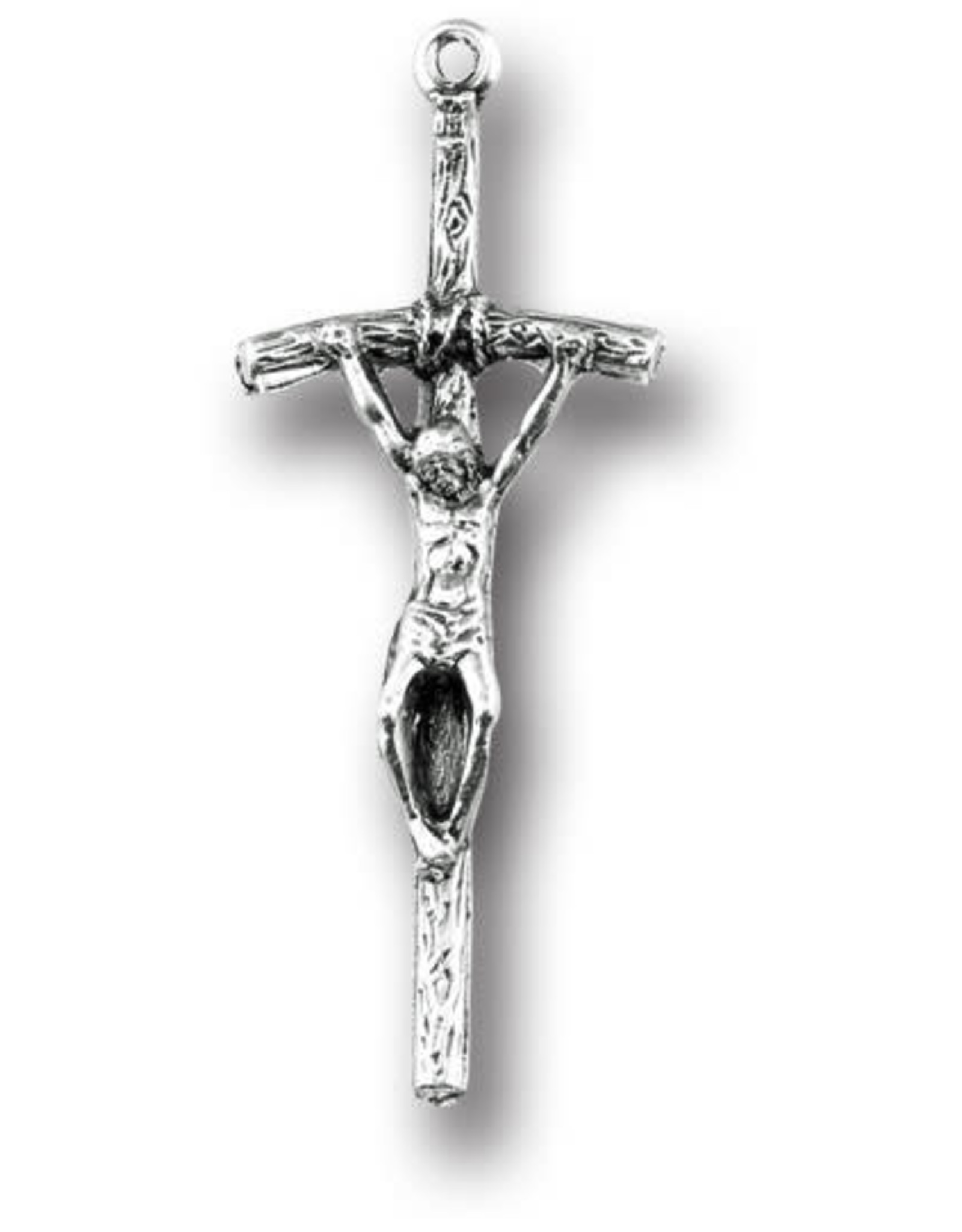 Hirten Medal Crucifix 1.5" Papal Silver