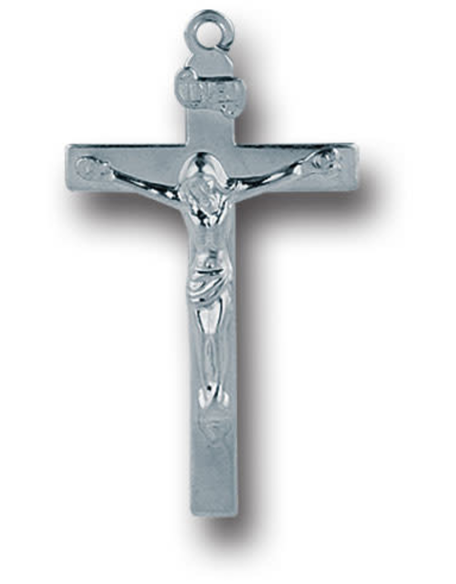 Medal Crucifix 1.25" Silver