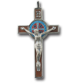 Hirten Medal Crucifix Benedictine 3.25"/30" Cord/Pamphlet