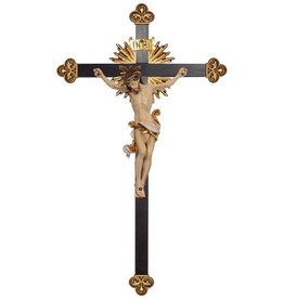Pema Crucifix Leonardo Corpus/Black Stained Cross/Blue Loincloth (30") 14/30