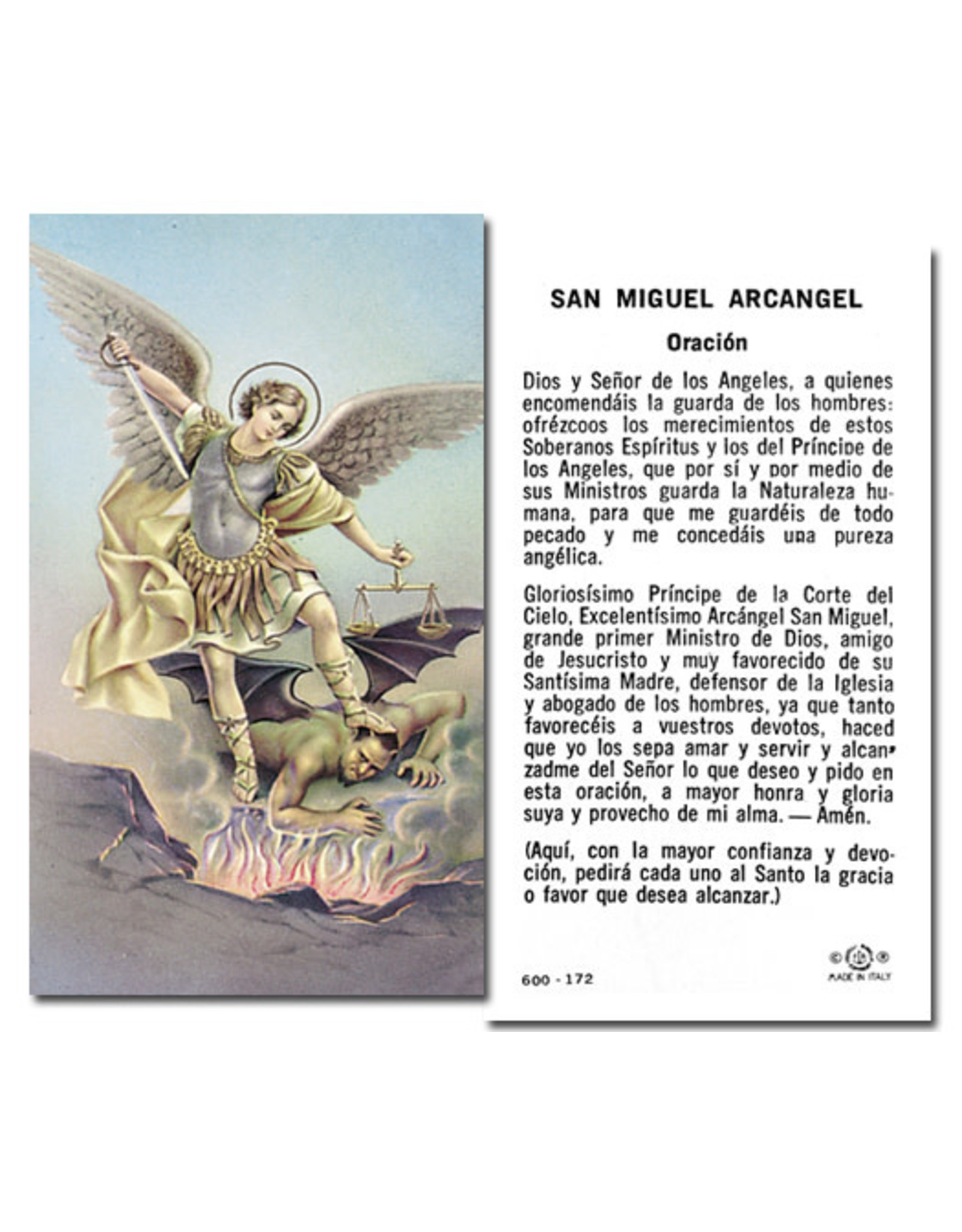 Hirten Holy Cards - San Miguel Arcangel (100)