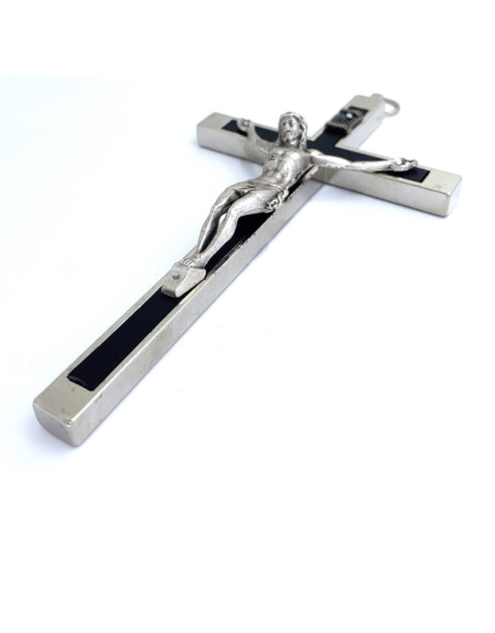Devon Crucifix - 5.5" Black & Silver