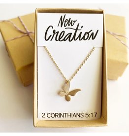 Seeds & Mountains Bible Verse Necklace - New Creation