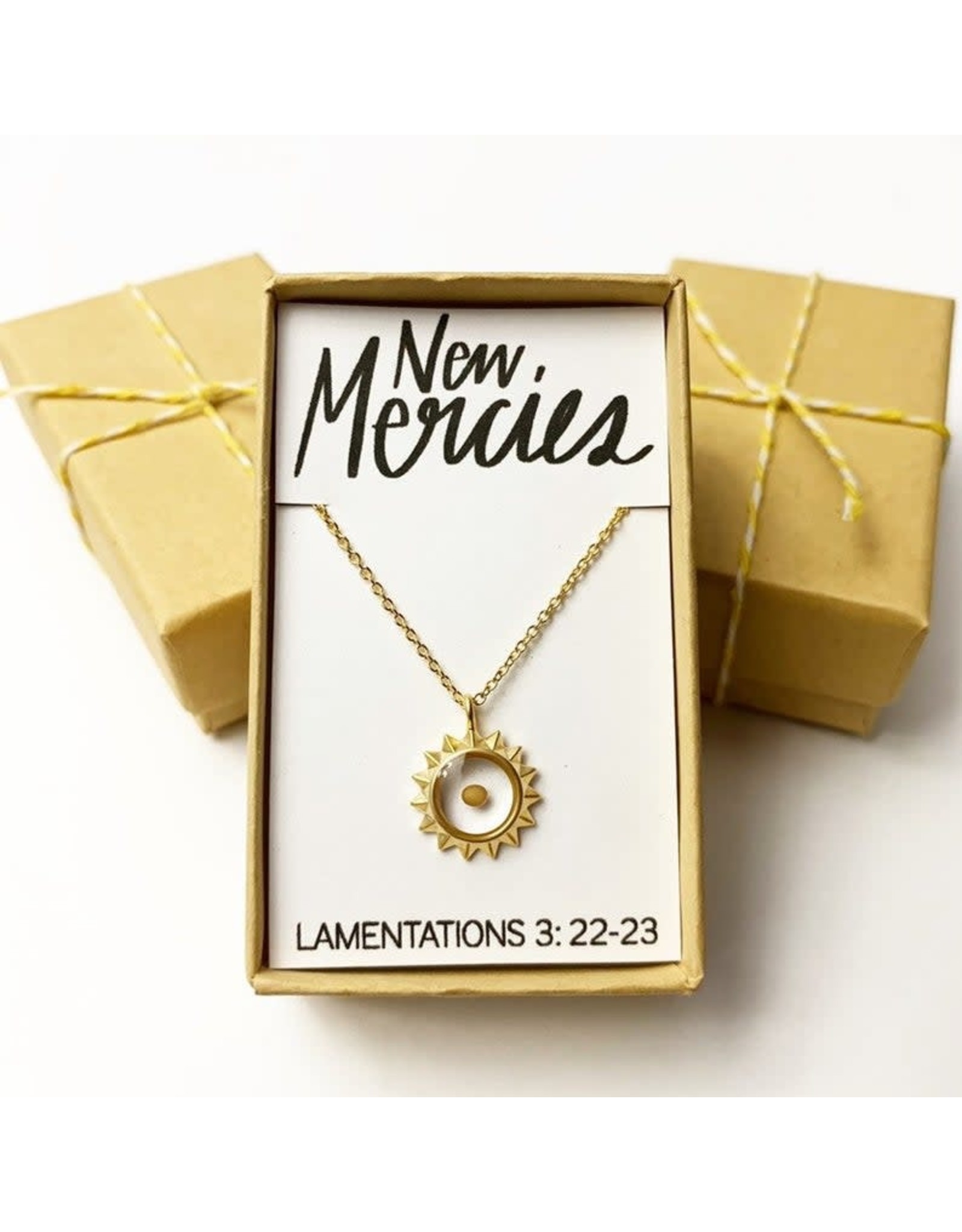 Seeds & Mountains Bible Verse Necklace - New Mercies
