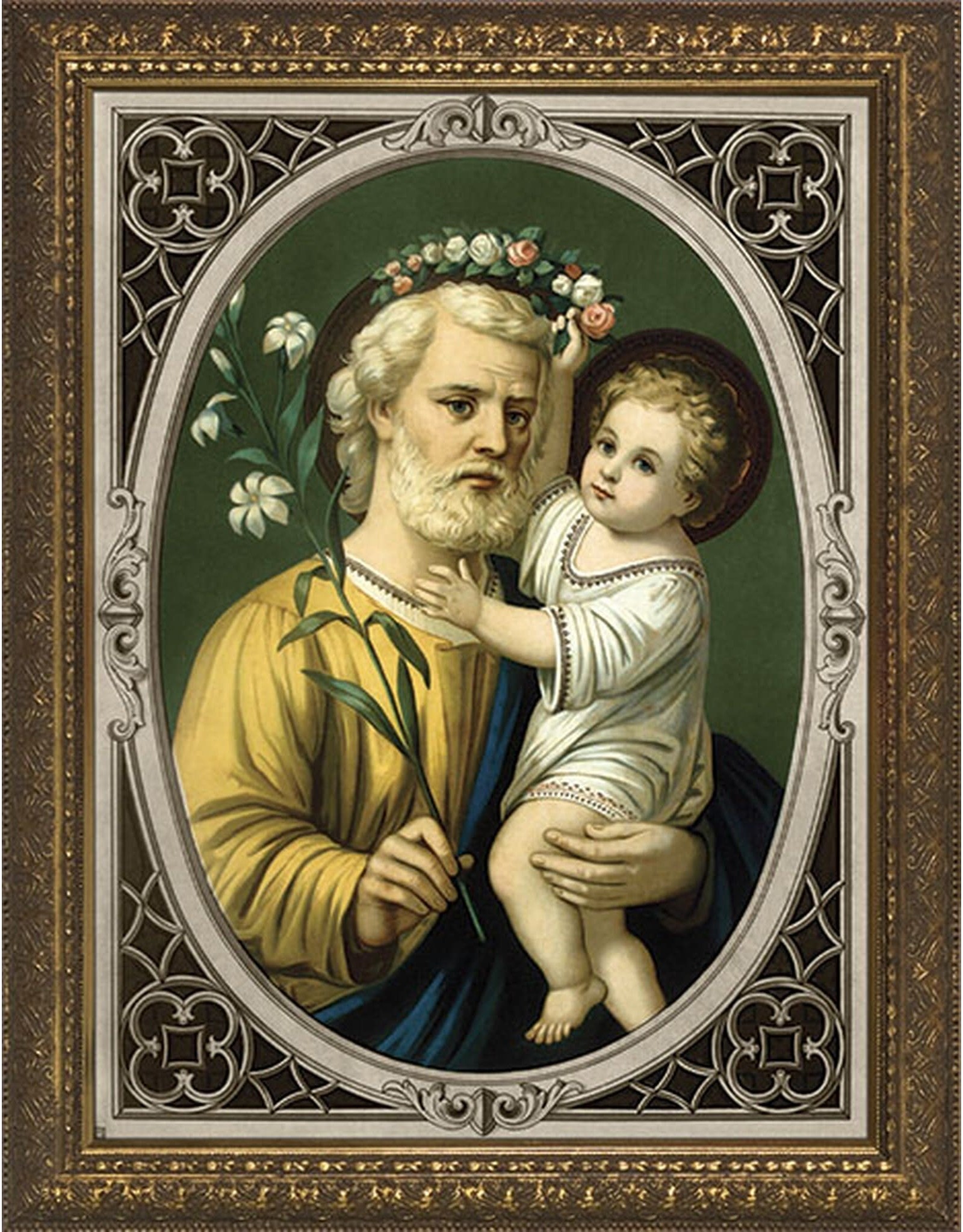 Nelson Art St. Joseph 8x10 Oval Border Picture