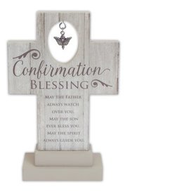 Abbey & CA Gift Confirmation Standing Cross with Dove Charm, 6"