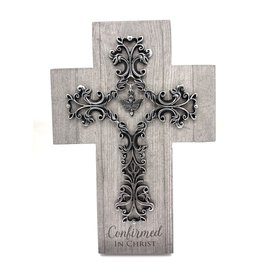 Abbey & CA Gift Confirmation Cross - Pewter Dove