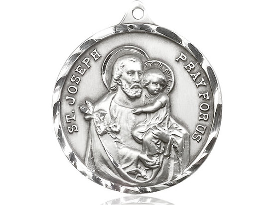 St. Joseph Medal Sterling Silver - Reilly's Church Supply & Gift Boutique