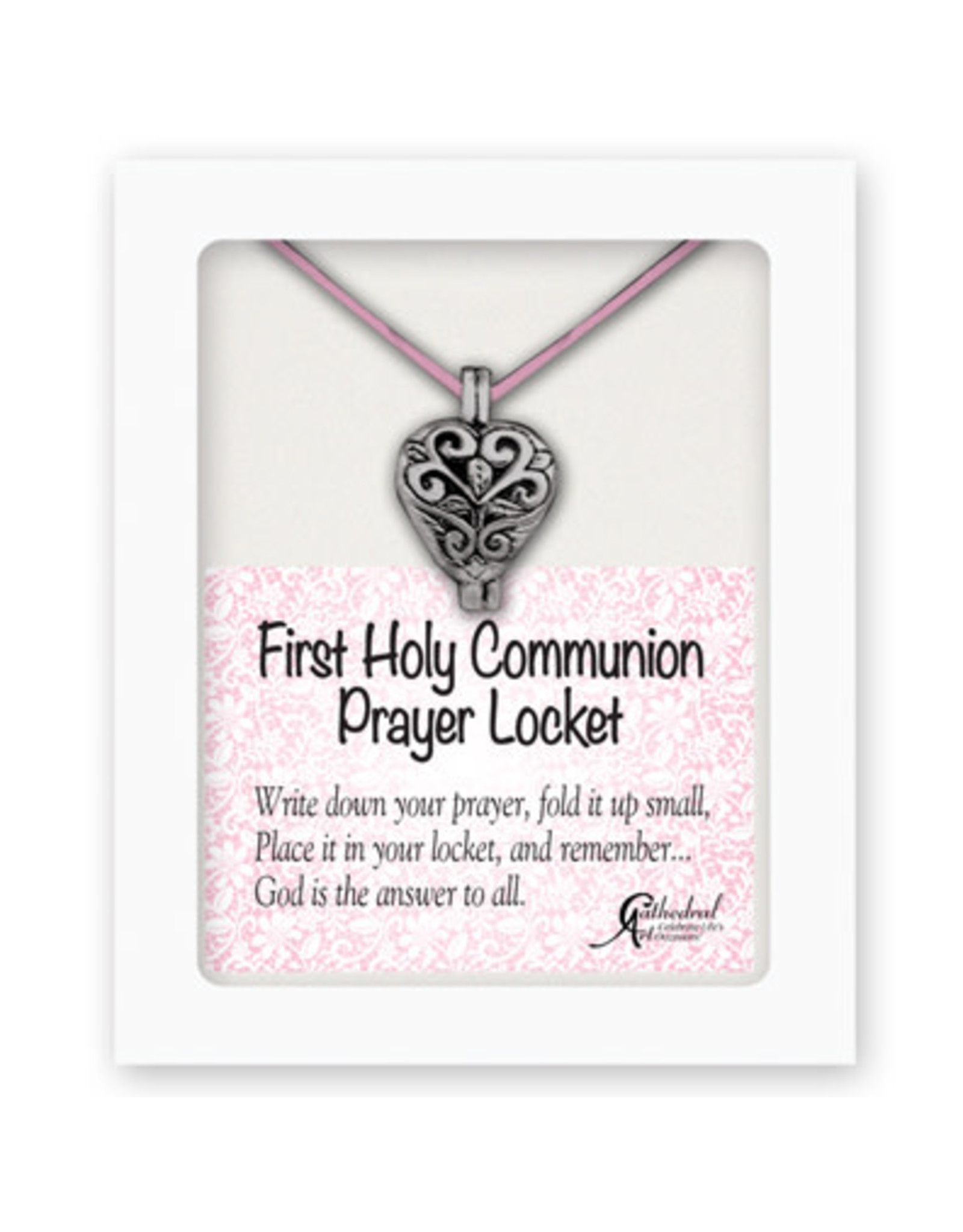 Abbey & CA Gift First Communion Necklace - Heart Prayer Locket