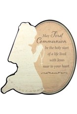 Abbey & CA Gift First Communion Plaque - Praying Girl