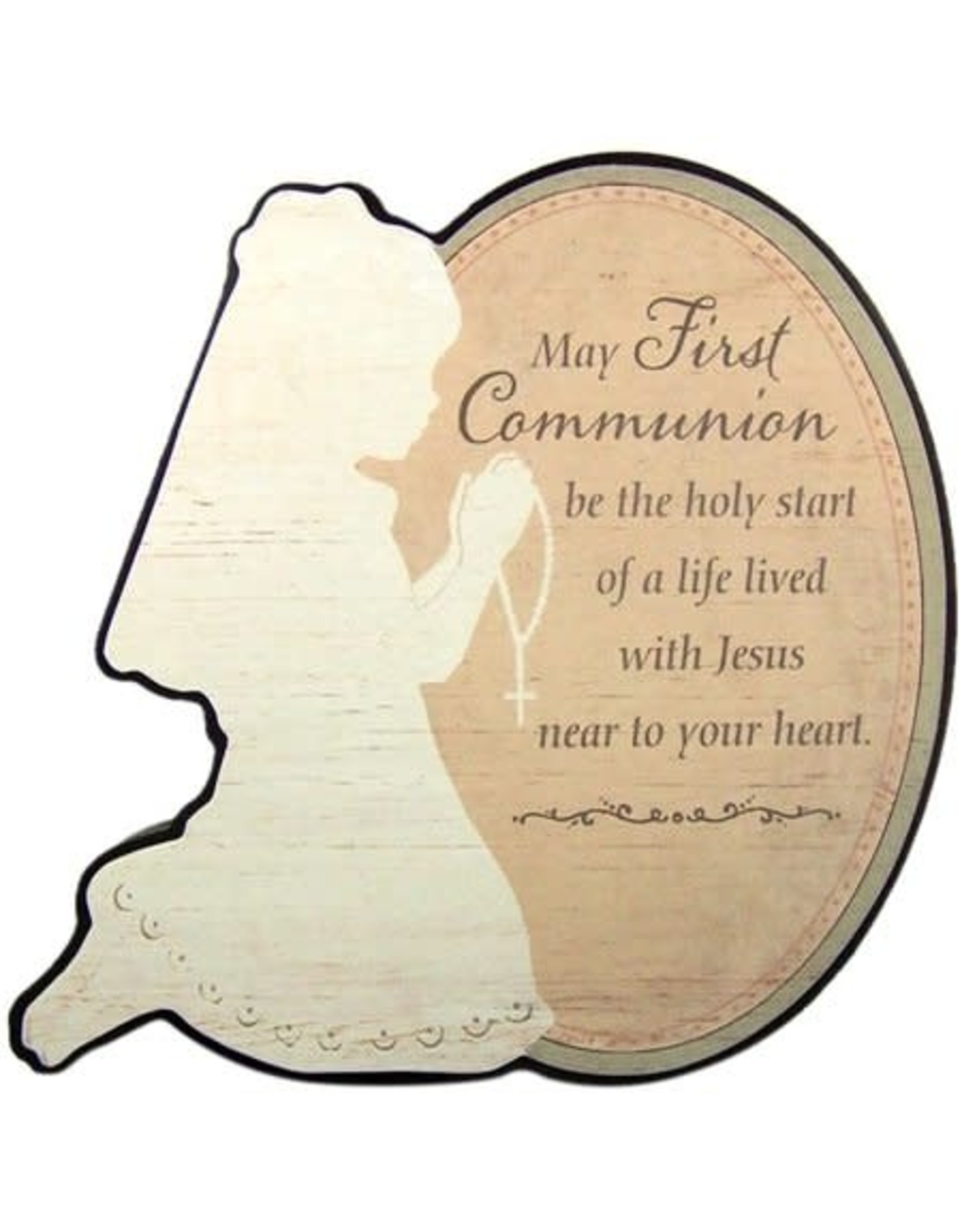 Abbey & CA Gift First Communion Plaque - Praying Girl