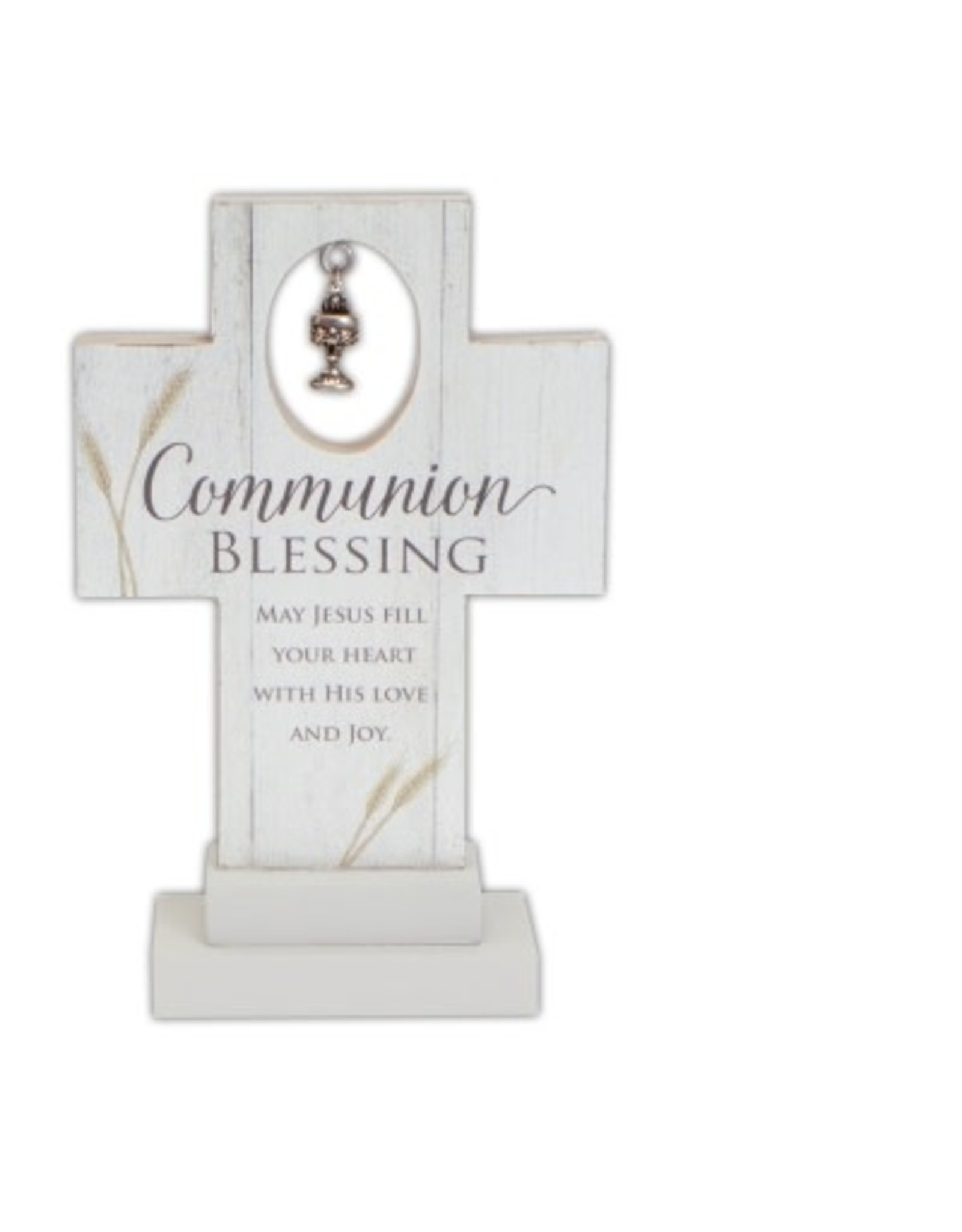 First Communion Standing Cross with Chalice Charm