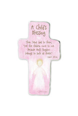 Cathedral Art Baptism Cross - A Child's Blessing (Pink)