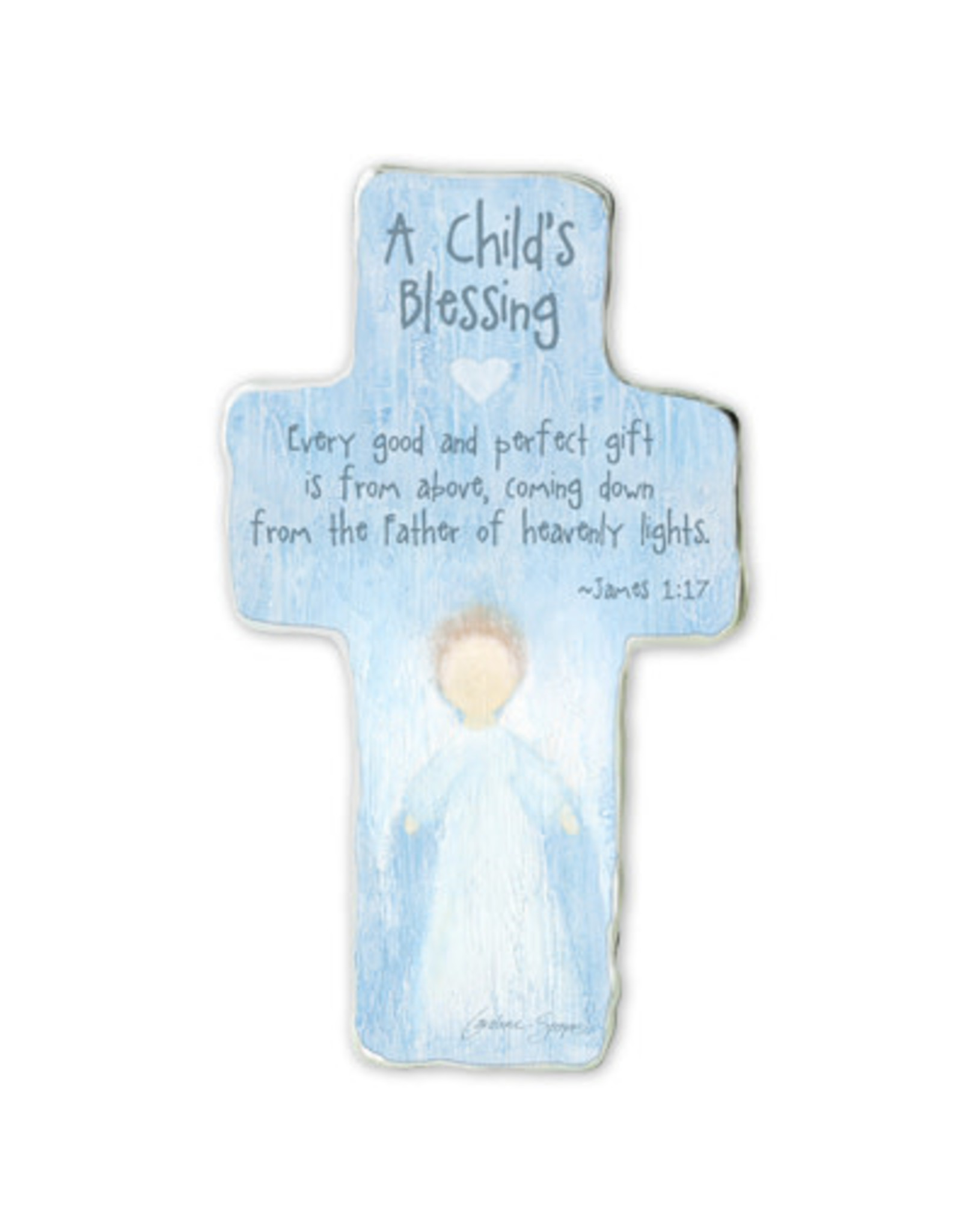 Baptism Cross - A Child's Blessing (Blue)