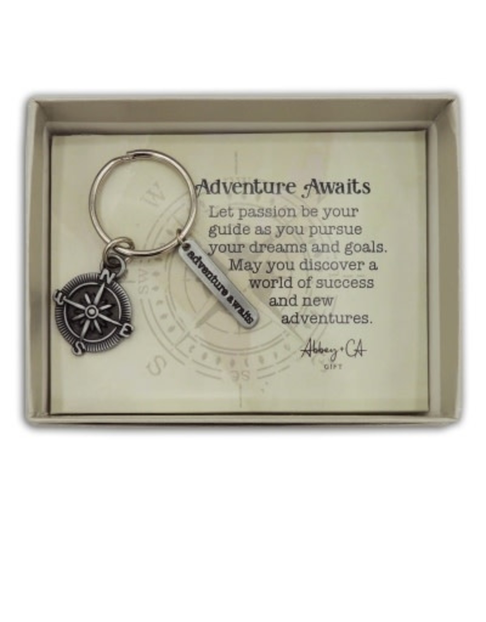 Key Chain - Adventure Awaits Compass