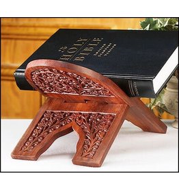 Carved Wood Bible Stand