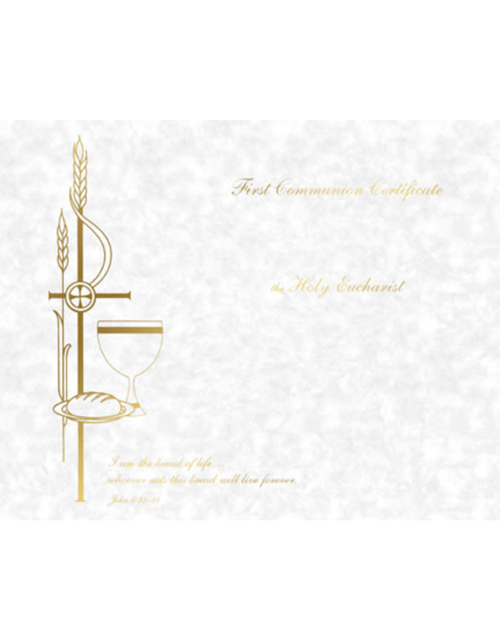 Barton Cotton Certificates - First Communion, Create-Your-Own (50)
