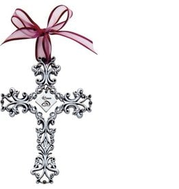 Abbey & CA Gift Cross - 40th Anniversary, Pewter (5")