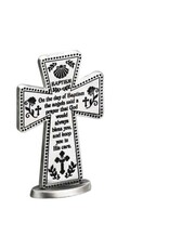 Abbey & CA Gift Standing Baptism Cross - Silver