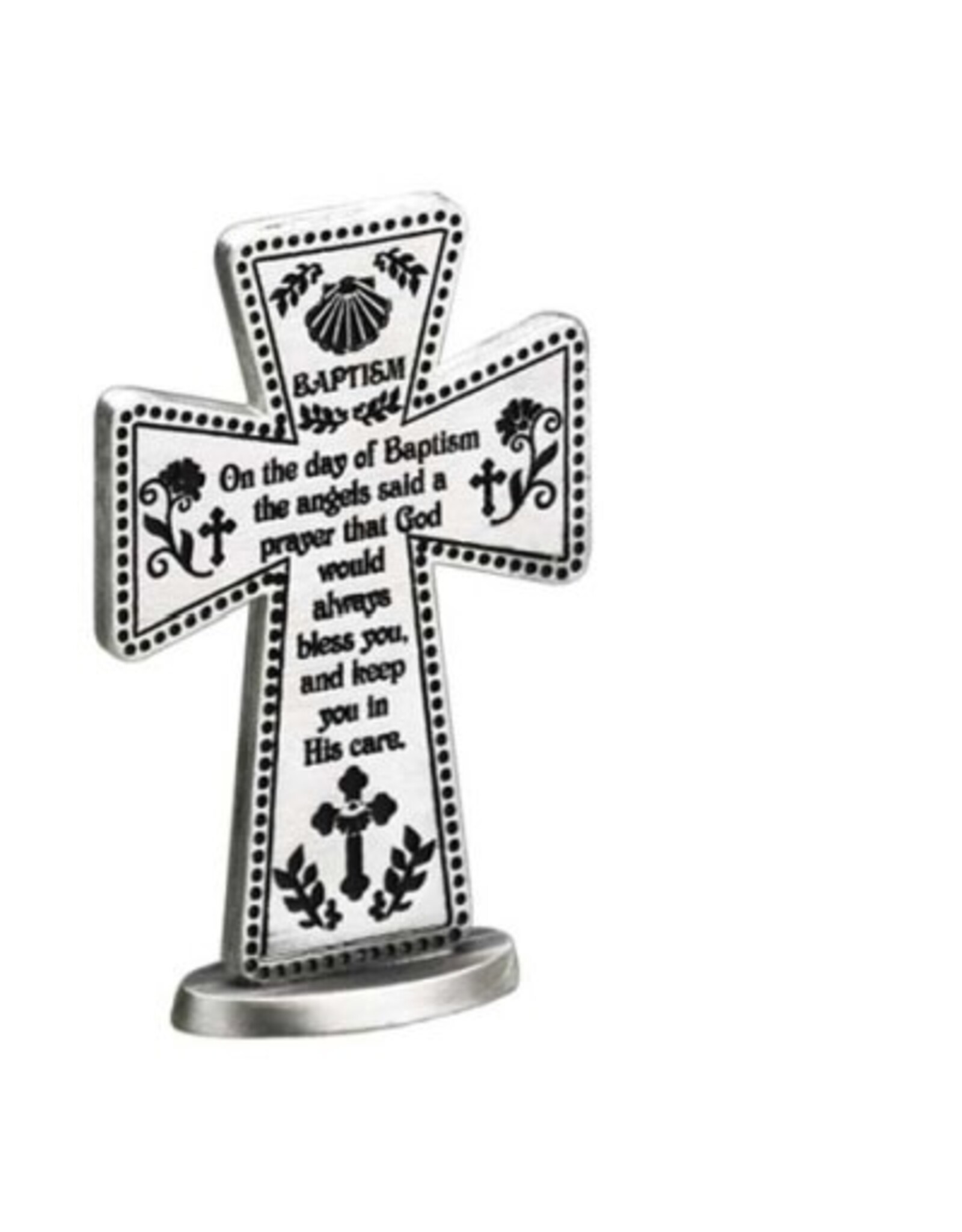 Abbey & CA Gift Standing Baptism Cross - Silver