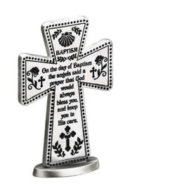 Abbey & CA Gift Standing Baptism Cross - Silver