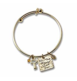 Abbey & CA Gift Bracelet - Graduation (Gold) - Oh the Places You'll Go