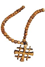Abbey & CA Gift Jesus Wooden Bead Strand with Pouch
