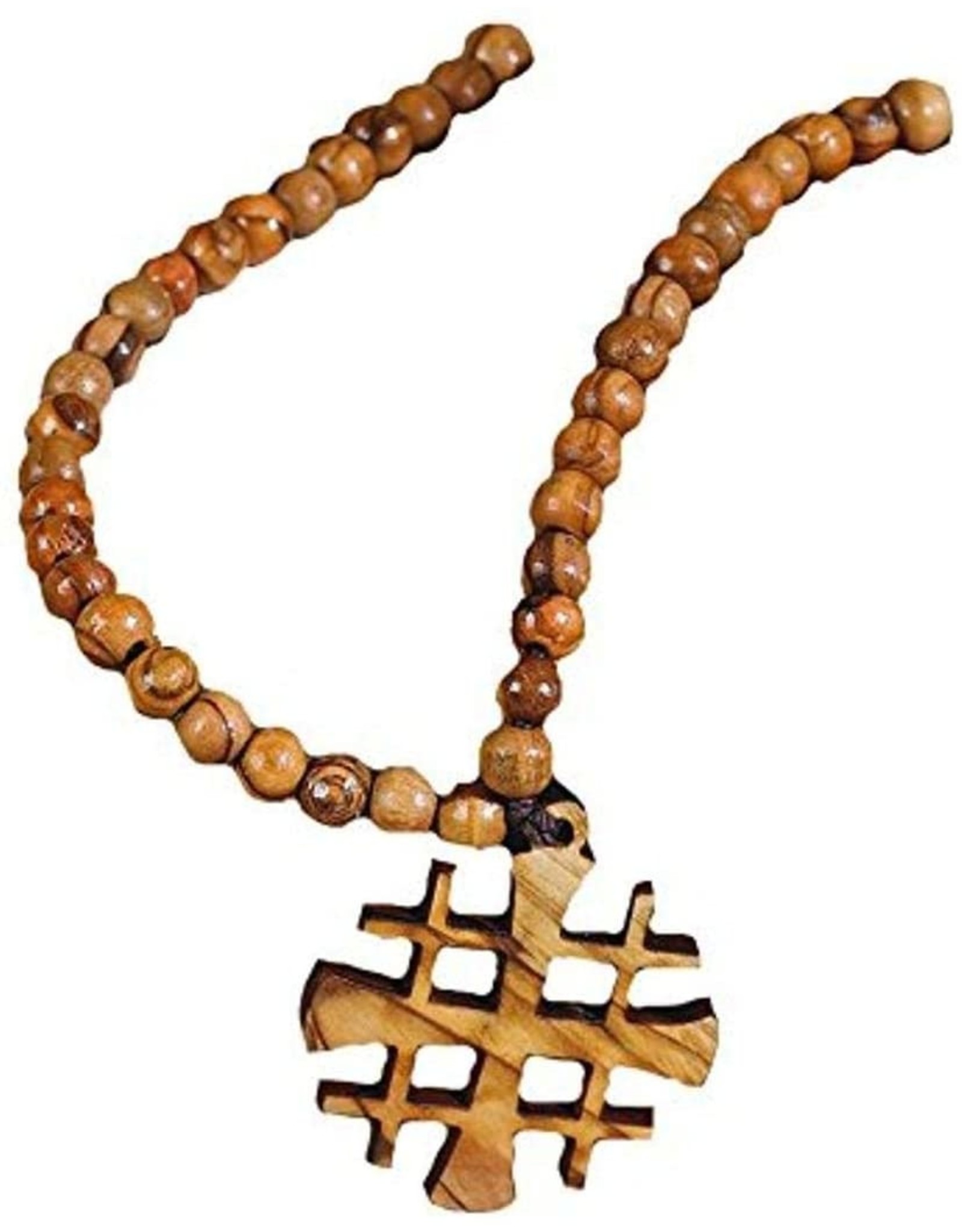 Abbey & CA Gift Jesus Wooden Bead Strand with Pouch