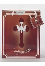Lumen Mundi Confirmation Large Giftbag -  Red with Cross and Dove