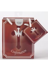 Lumen Mundi Confirmation Gift Bag - Red with Cross & Dove (Small)