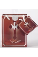 Lumen Mundi Confirmation Giftbag - Red with Cross & Dove (Small)