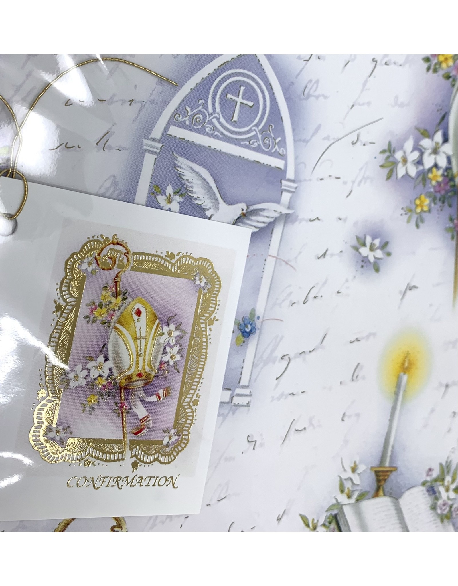 Religious Art Confirmation Gift Wrap with Gift Tag