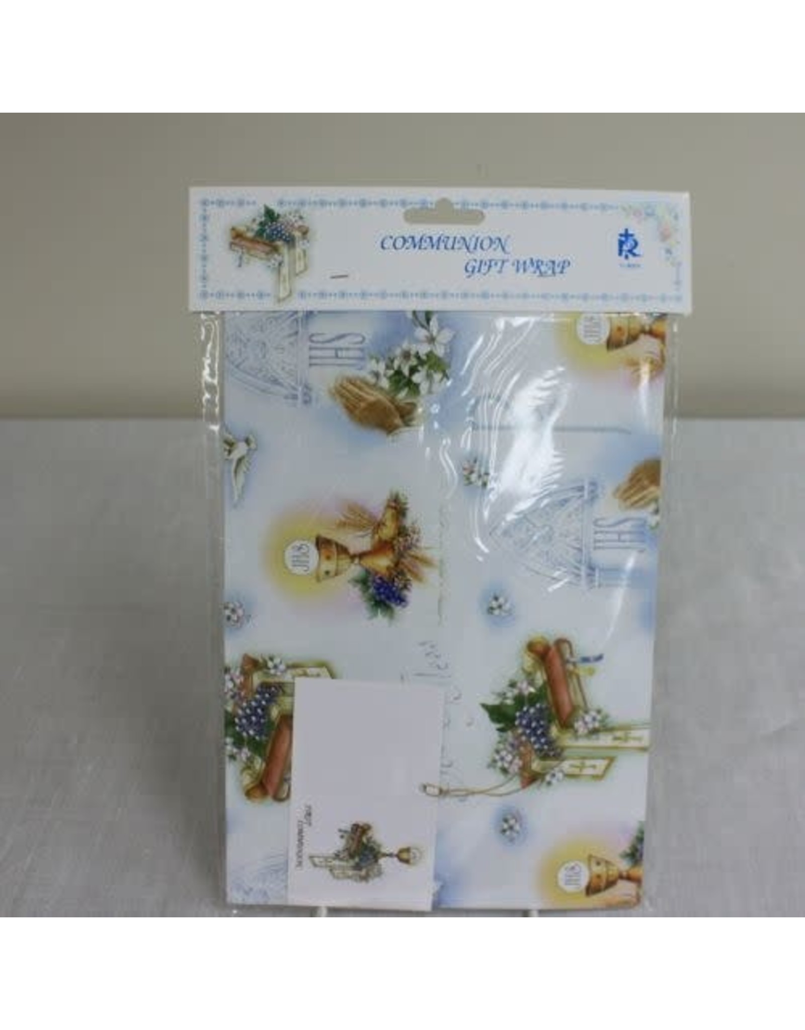 Religious Art First Communion Gift Wrap with Card