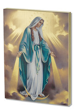 Hirten Plaque - Our Lady of Grace, Gold Embossed (7.5x10")