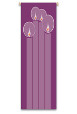 Purple Advent Candles Banner