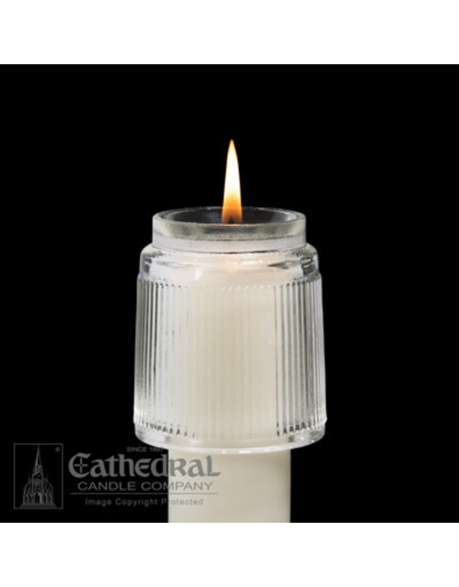 Cathedral Candle Glass Candle Follower