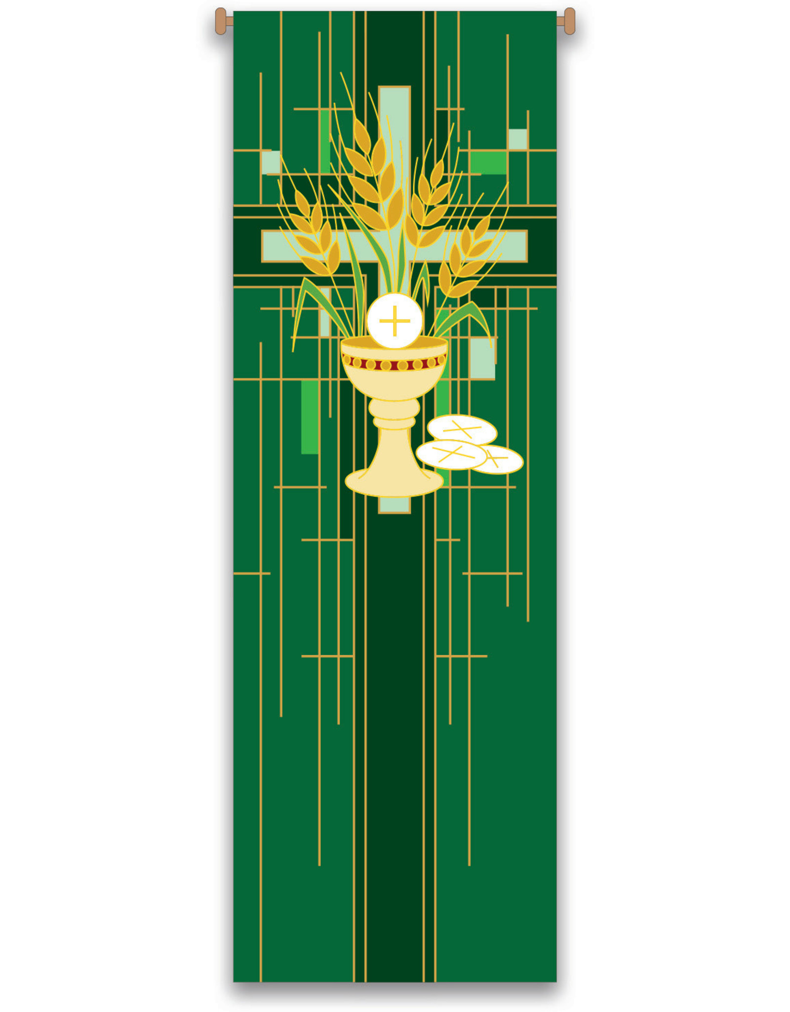 Slabbinck Green Chalice/Host/Wheat Banner