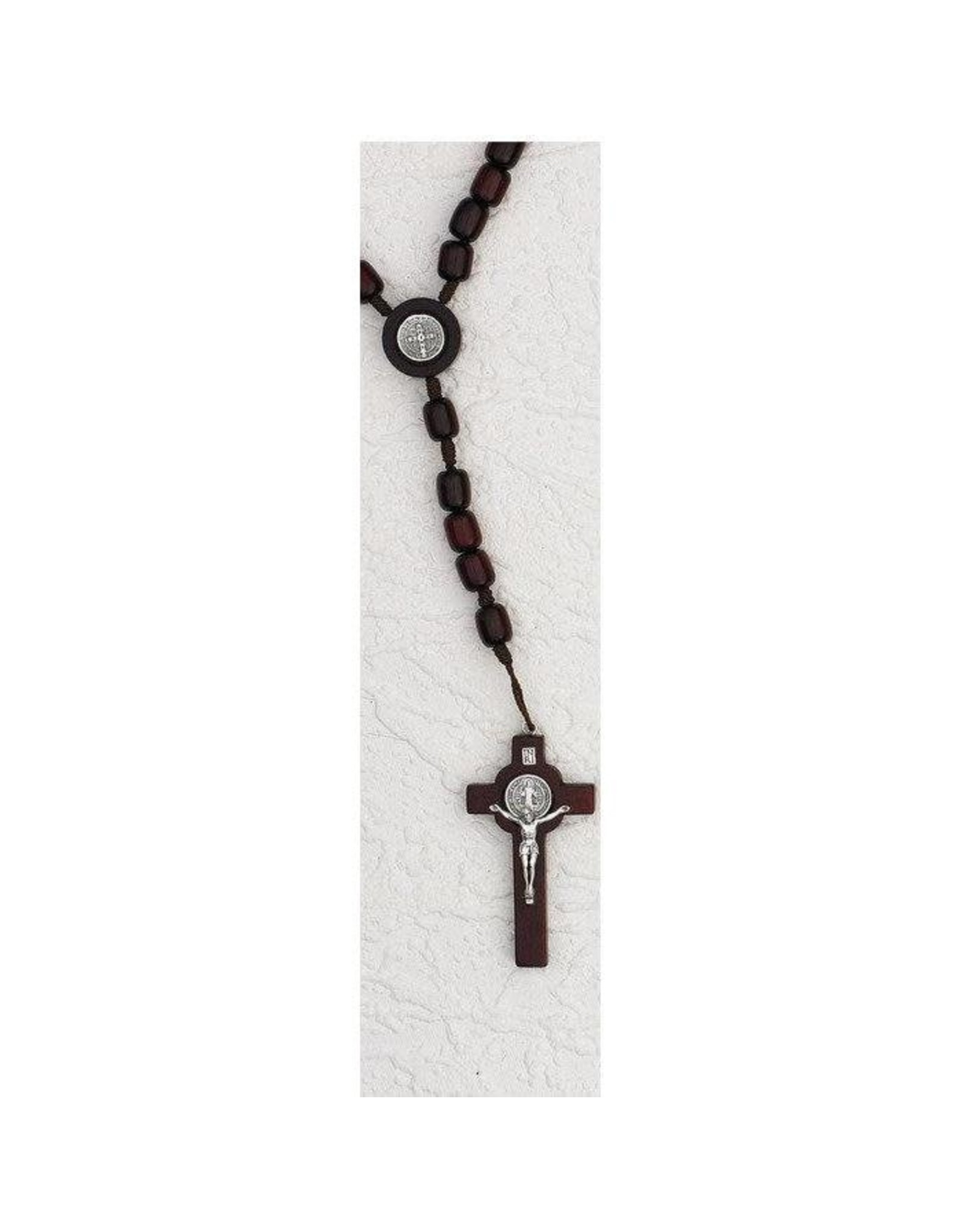 Lumen Mundi St. Benedict Brown Wood Rosary
