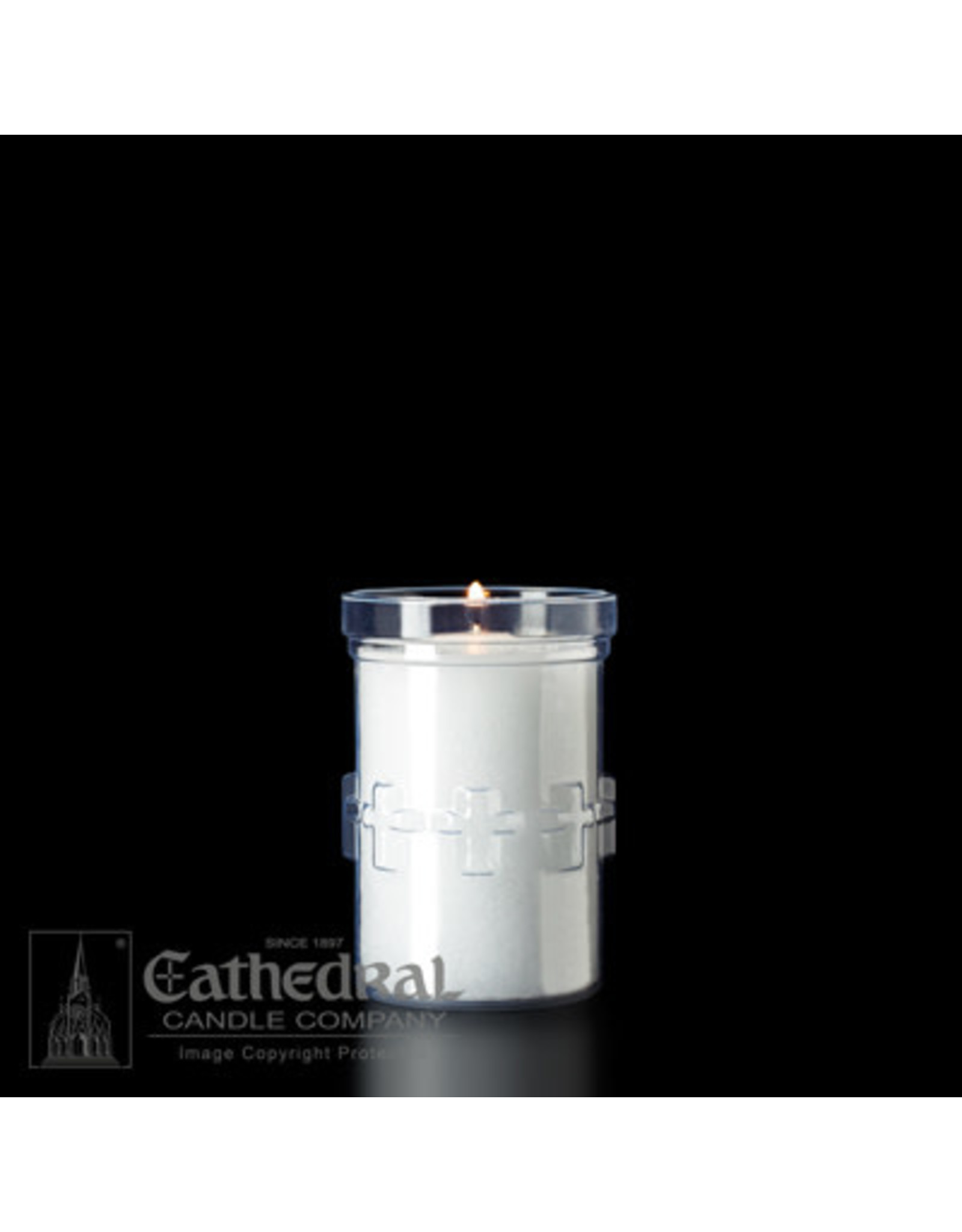 Cathedral Candle 3-Day Devotiona-Lite Clear Plastic Candle (Each)