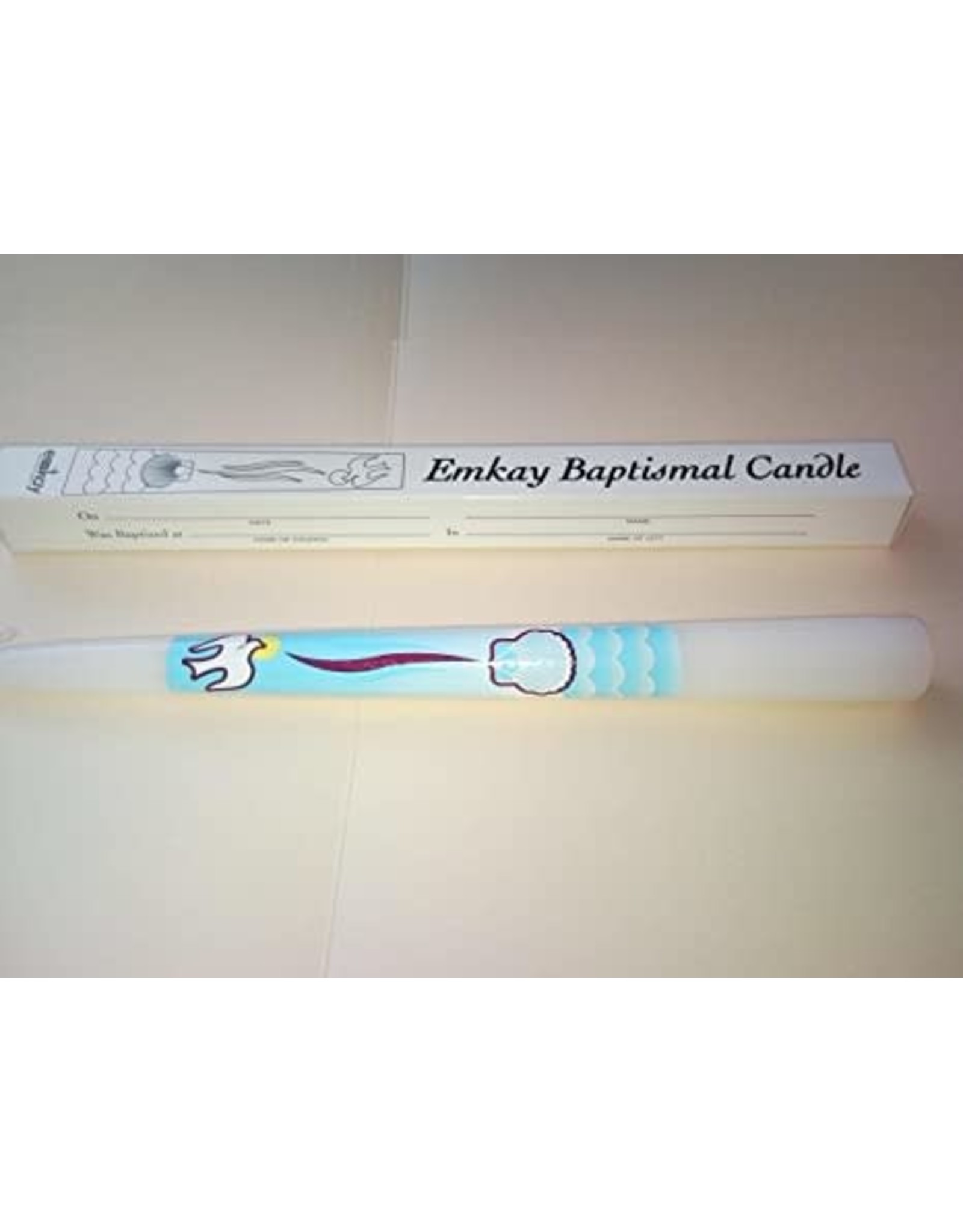Emkay (Muench-Kreuzer) Baptism Candle - I Baptize Thee (Each)
