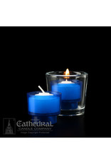 Cathedral Candle 4-Hour Blue Votive ez-Lite Candles (Case of 2 Boxes)