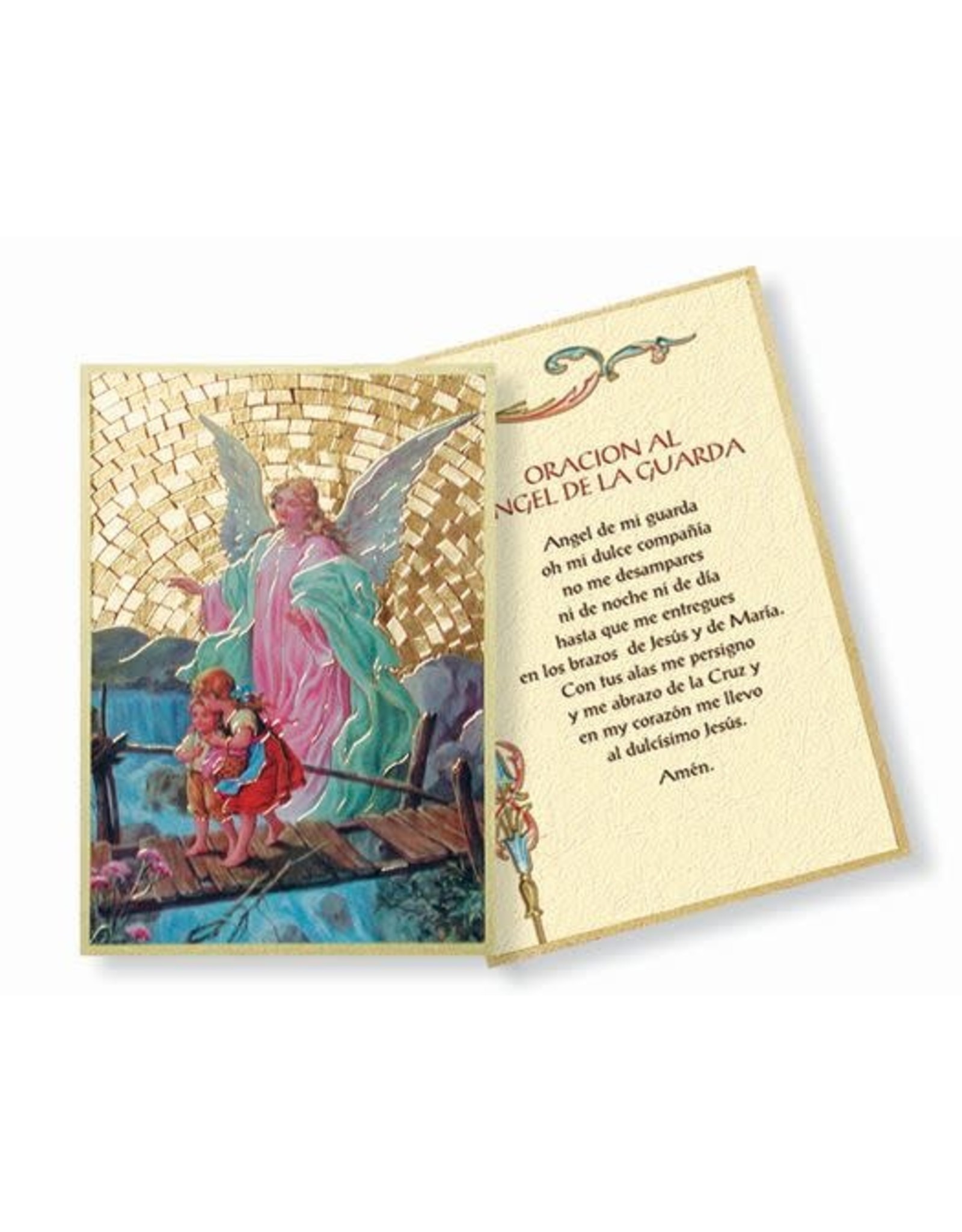 Hirten Plaque - Guardian Angel, Spanish Mosaic, 4x6