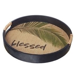 Roman Black, Round Palm Tray