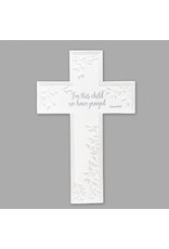 Roman Cross For this Child We Have Prayed 7.75"